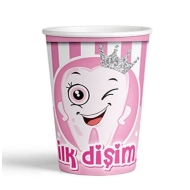 İlk Dişim Bardak Pembe 8 Adet