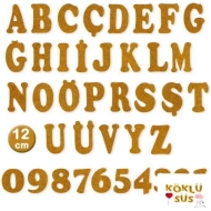 Simli Eva Harf ve Rakam Gold (12 cm)