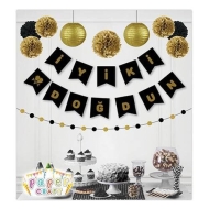 İyi ki Doğdun Yazısı Siyah Üzeri Altın Yaldızlı İyi ki Doğdun Yazısı Siyah Üzeri Altın Yaldızlı