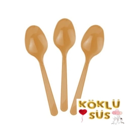 Gold Plastik Kaşık Lüks (25 Adet)