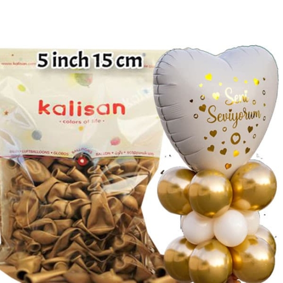 Mini Gold Krom Balon 10 Adet