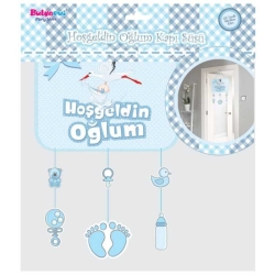 Kapı Süsü Mavi Hoşgeldin Oğlum