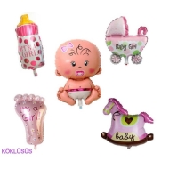 Bebek Temalı Folyo Balon Seti Pembe