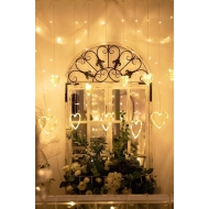 Kalpli Perde Led Işık 2,5 X 1 Metre Kalpli Perde Led Işık 2,5 X 1 Metre