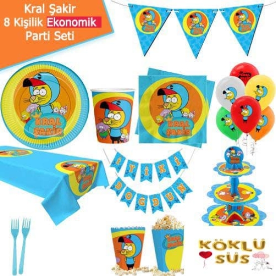 Kral Şakir Action Parti Seti 8 Kişilik Kral Şakir Action Parti Seti 8 Kişilik