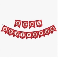 Seni Seviyorum Banner Yazı 2 metre