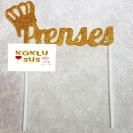 Prenses Simli Eva Pasta Süsü Altın