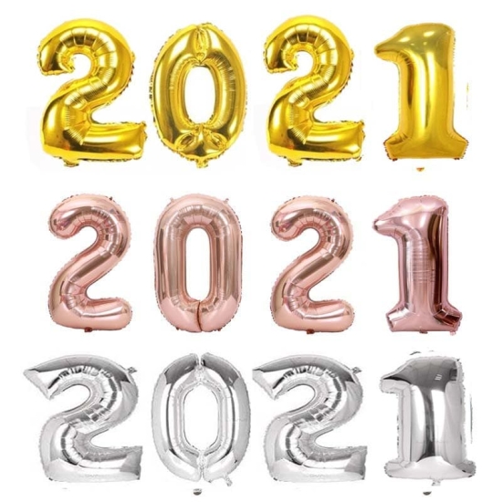 2021 Yılbaşı Folyo Rakam Balon Set