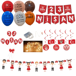 23 Nisan Süsleme Seti LED Işıklı