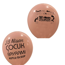 23 Nisan Baskılı Balon Rengarenk 100 Adet