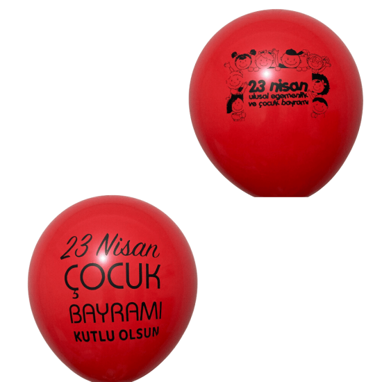 23 Nisan Baskılı Balon Rengarenk 10 Adet