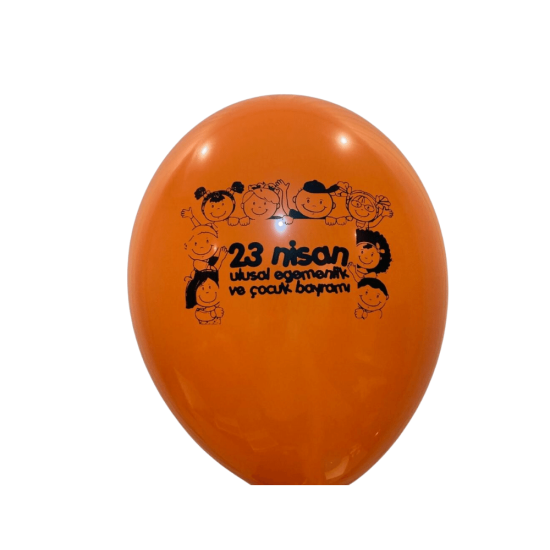 23 Nisan Baskılı Balon Rengarenk 100 Adet