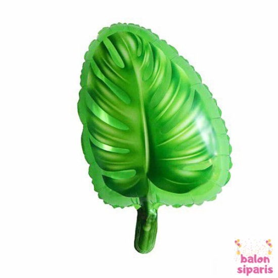 Tropikal Yaprak Folyo Balon Yeşil 38x44 cm