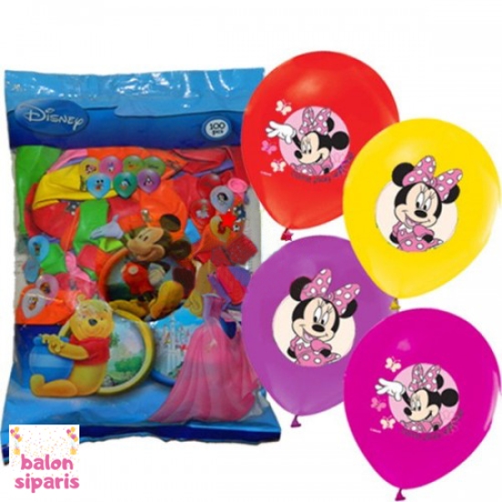 Minnie Mouse Balon (100 Adet)