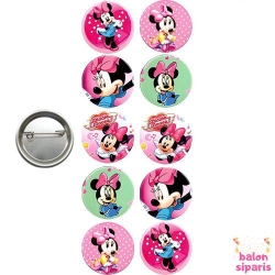 Minnie Mouse Parti Rozeti (10 adet)