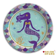 Deniz Kızı Temalı Tabak (8 Adet) Deniz Kızı Temalı Tabak (8 Adet)