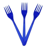 Lacivert Plastik Çatal Lüks (25 Adet)