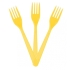 Sarı Plastik Çatal Lüks (25 Adet)