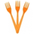 Turuncu Plastik Çatal Lüks (25 Adet)