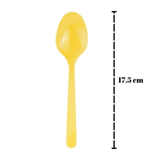 Sarı Plastik Kaşık Lüks (25 Adet)