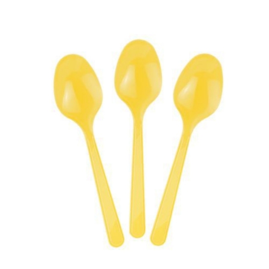 Sarı Plastik Kaşık Lüks (25 Adet)