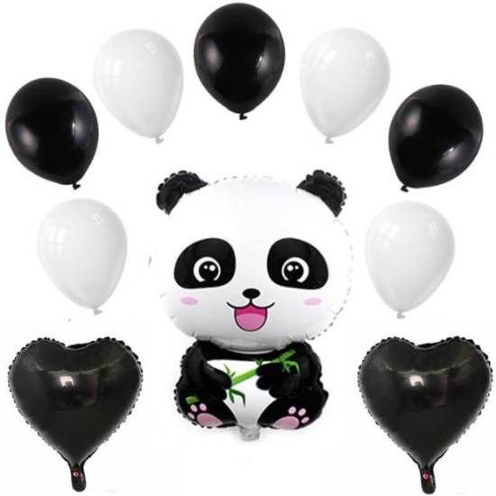 Panda Temalı Folyo ve Lateks Balon Set