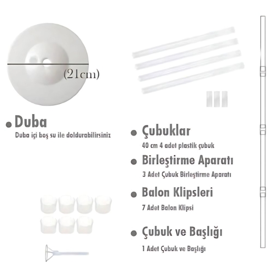 Balon Standı Kule 160 cm (A-Kalite) Balon Standı Kule 160 cm (A-Kalite)