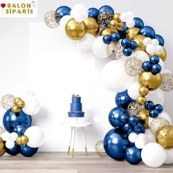 Gold-Mavi Balon Zincir Seti 