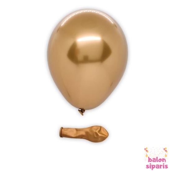 Mini Bakır Krom Balon 10 Adet