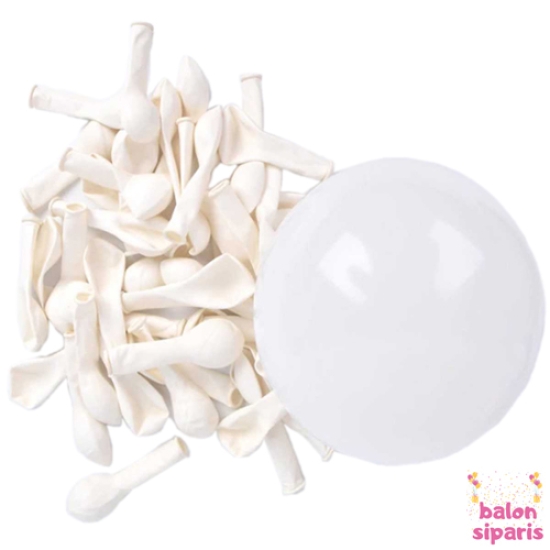 Mini Beyaz Balon 10 Adet