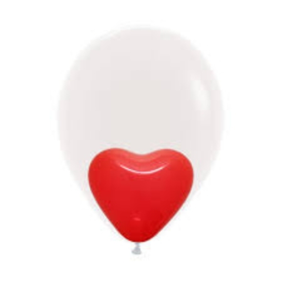 Minik Kalp Balon Kırmızı Renk 10 Adet