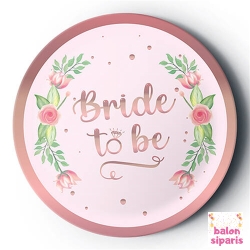 Karton Tabak Yaldızlı Rose Bride To Be