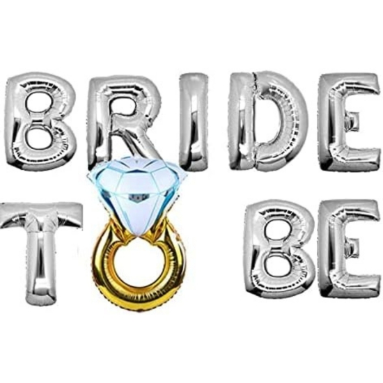 Bride To Be Temalı Folyo Balon Seti Gümüş