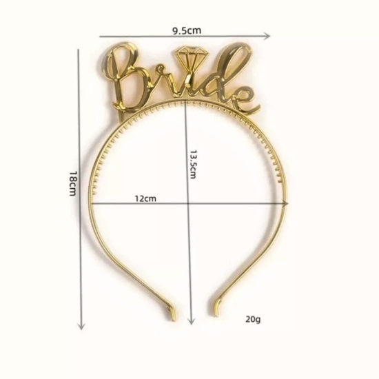 Bride To Be Plastik Gözlük Taç Set Gold Bride To Be Plastik Gözlük Taç Set Gold