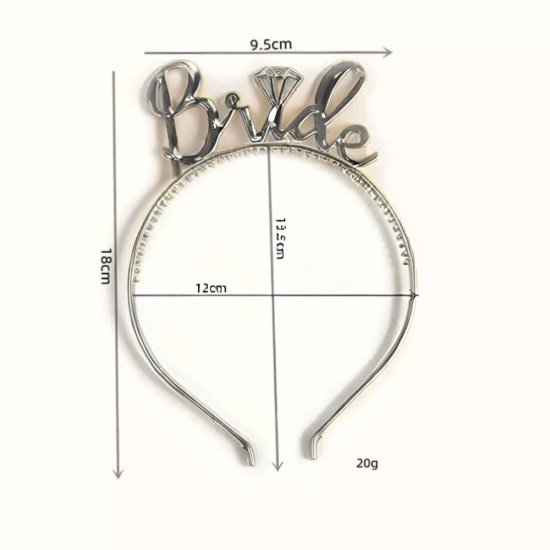 Bride To Be Plastik Gözlük Taç Set Gümüş Bride To Be Plastik Gözlük Taç Set Gümüş
