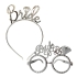 Bride To Be Plastik Gözlük Taç Set Gümüş
