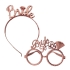Bride To Be Plastik Gözlük Taç Set Rose Gold