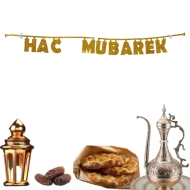 Hac Mubarek Yazısı Gold Hac Mubarek Yazısı Gold