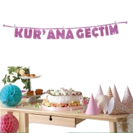 Kurana Geçtim Yazısı Pembe Kurana Geçtim Yazısı Pembe