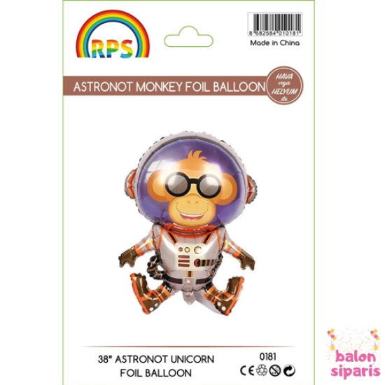 Astronot Maymun Folyo Balon