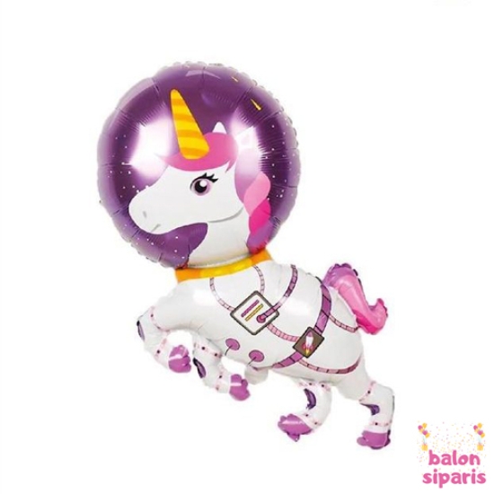 Astronot Unicorn Folyo Balon