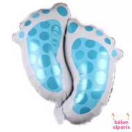 Ayak İzi Mavi Folyo Balon Ayak İzi Mavi Folyo Balon
