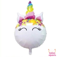 Unicorn Eyelash Flower Folyo Balon