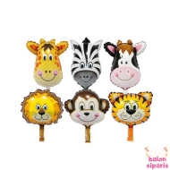 Hayvan Kafa 6’lı Folyo Balon Hayvan Kafa 6’lı Folyo Balon