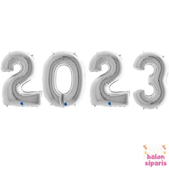 2023 Folyo Balon Set Gümüş