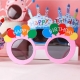 Renkli Parti Gözlüğü Happy Birthday Pembe