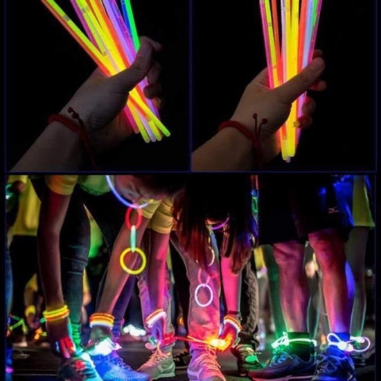 Işıklı ve Fosforlu Neon Bileklik 50 Adet