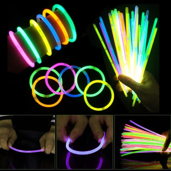 Işıklı ve Fosforlu Neon Bileklik 50 Adet