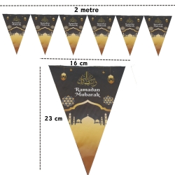 Ramadan Mubarek Flama Bayrak Süs 2 metre 