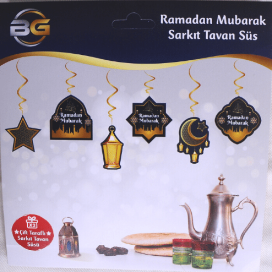 Ramadan Mubarak Tavan Süsü 6 lı